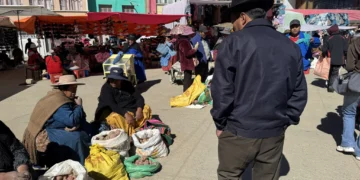 Una feria de alimentos en Viacha el pasado 17 de mayo.
Foto: Concejo Municipal de Viacha