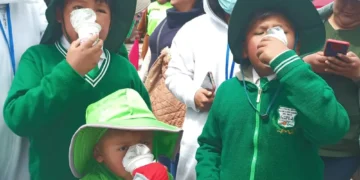La Alcaldía de El Alto distribuirá ración doble del desayuno escolar. FOTO: GAMEA