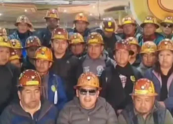 La dirigencia de las cooperativas mineras de La Paz.
Foto: Captura RRSS