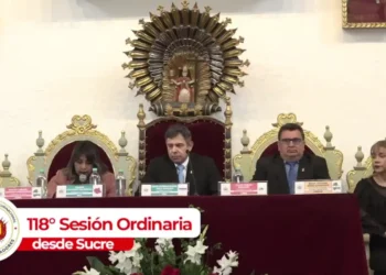 Sesión del Senado en Sucre.
Captura RRSS