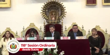 Sesión del Senado en Sucre.
Captura RRSS