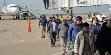 Expulsados de Chile.
Foto: Cancillería