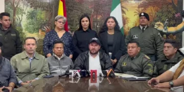 El Comité pro Santa Cruz se reunió con la Iglesia Católica, el Ejército, la Policía y otros sectores.
Foto: Captura CpSC