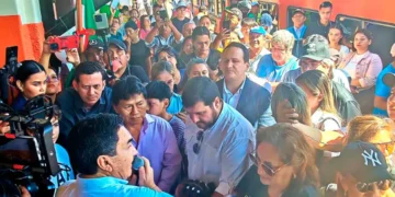 Inauguración del servicio de pasajeros hacia la Chiquitanía
