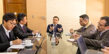 La reunión de autoridades y representantes de Jica. Foto. Ministerio de Desarrollo