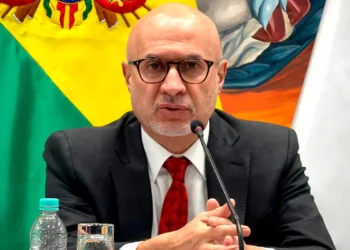El ministro Lupo durante la presentación de la Ley de Electricidad. Foto: Presidencia
