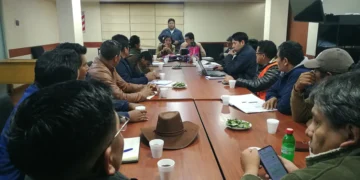 Reunión de coordinación con representantes de palos Blancos. Foto: Viceministerio de Desarrollo Agropecuario