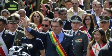 El presidente Paz en Sucre en los actos cívicos. Foto: Gobierno Autónomo Municipal de Sucre