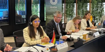 Participación de la viceministra Viviana Mariscal en la reunión de la RADA en Brasilia. Foto: Ministerio de Desarrollo Productivo
