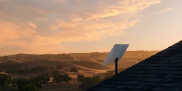 Una conexión de Stralink, servicio de internet satelital. Foto: Starlink