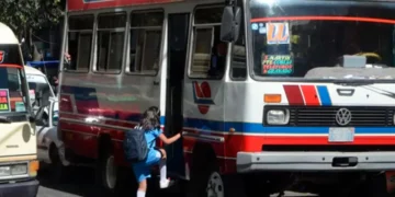 Vehículos del transporte federado de Cochabamba. Foto: Bolivia Prensa