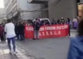 La marcha no pudo avanzar y los docentes se replegaron/Captura de pantalla