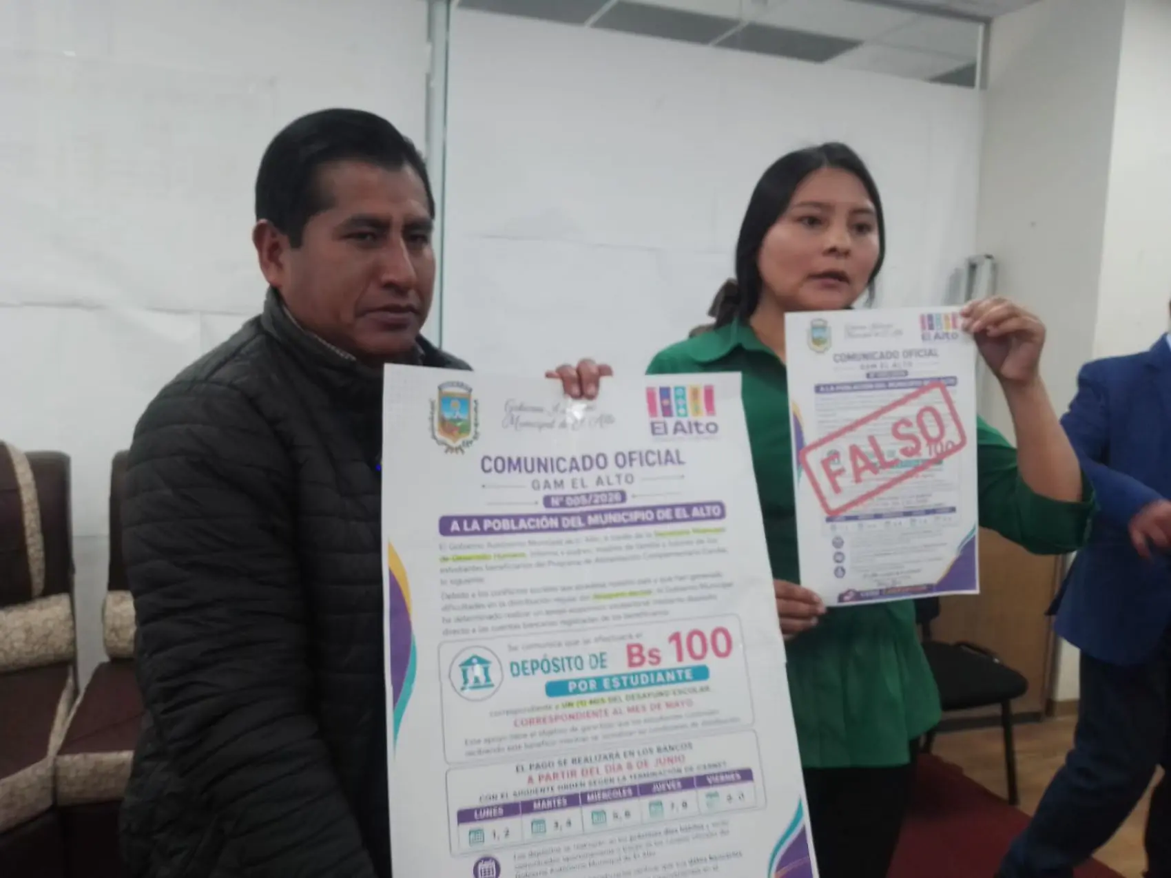 Funcionarios ediles desmienten la entrega de un bono a estudiantes. FOTO: GAMEA
