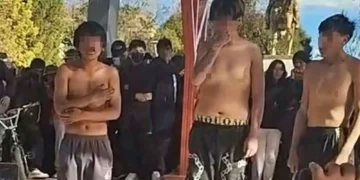 Los acusados del crimen de un taxista en Viacha. FOTO: RRSS