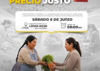 Gobernación de La Paz impulsa Feria del Precio Justo este sábado 6 de junio. Foto: RRSS.