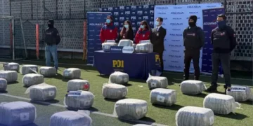 La droga hallada en el camión/PDI