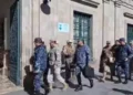 El Alto Mando Militar ingresa a Palacio Quemado. Foto: RRSS