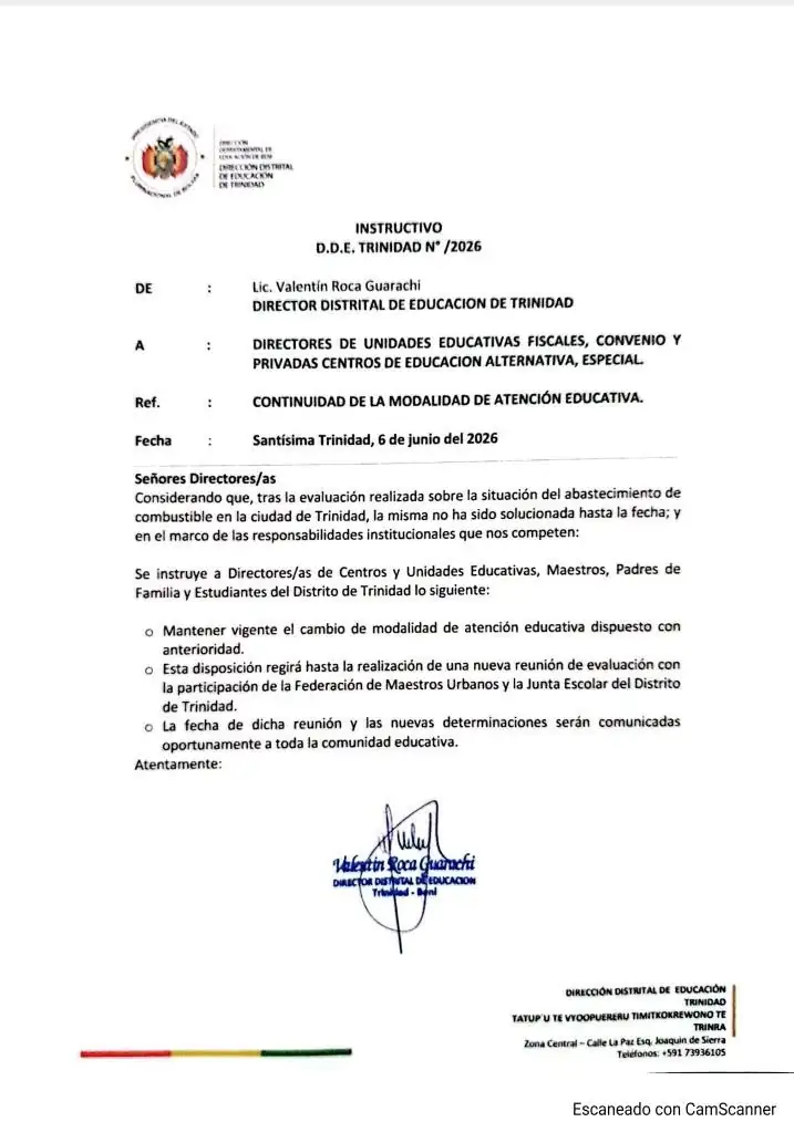La información fue dada a través de un comunicado emitido por la Dirección Distrital de Educación de la región. Foto: RRSS.