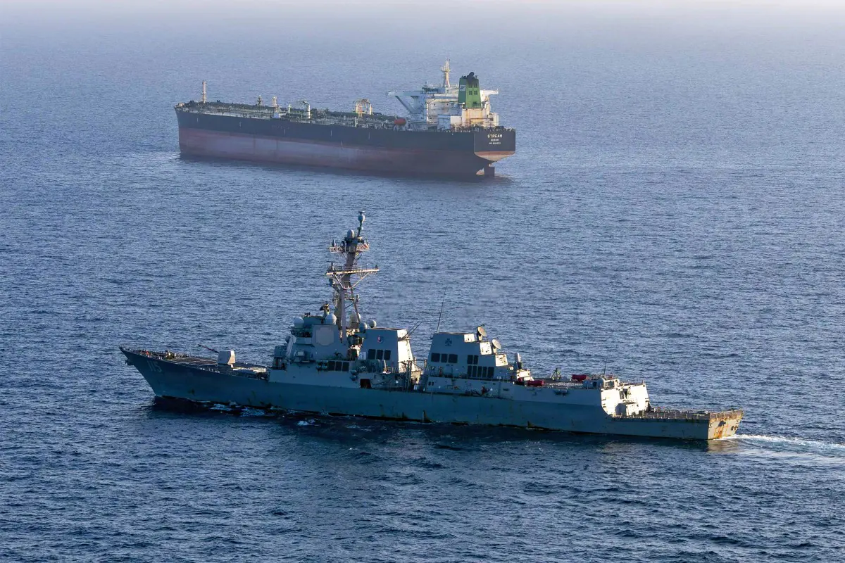 El petrolero fue interceptado por un buque de EEUU/AFP