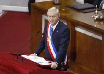 Kast durante su mensaje/AFP