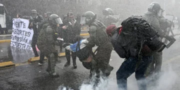 Hubo protestas en Santiago/AFP