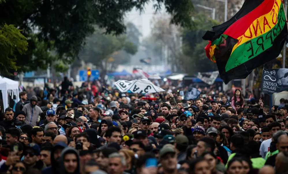 Despedida masiva al Indio Solari/AFP