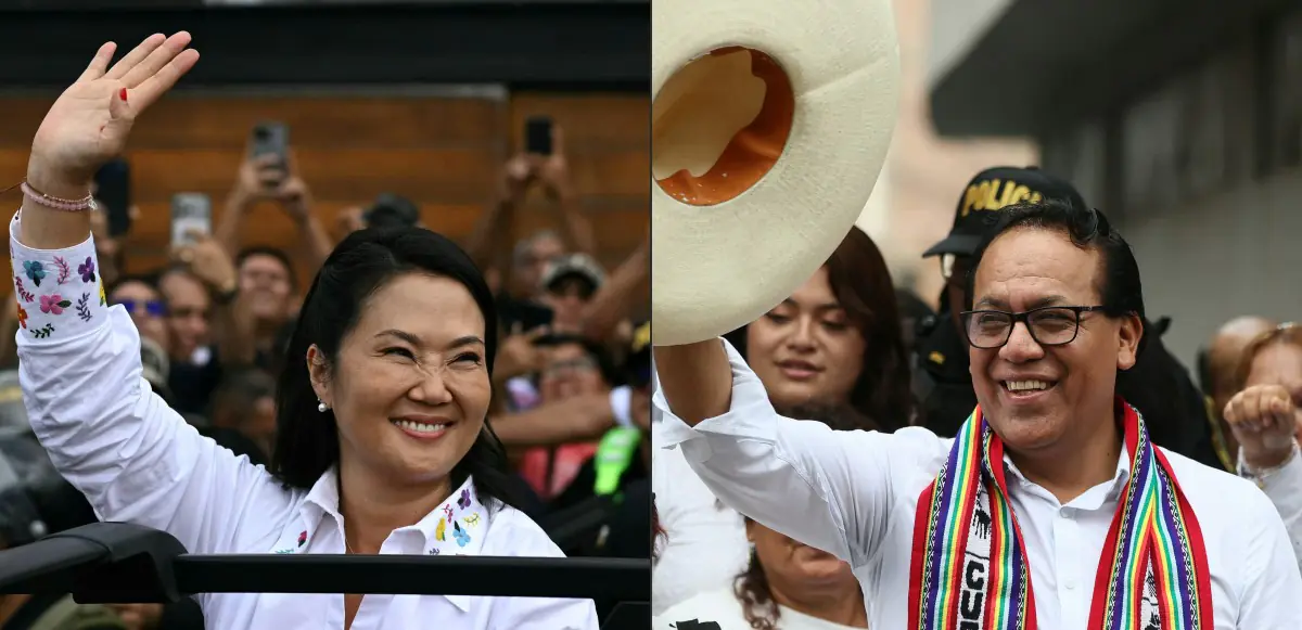 Fujimori y Sánchez y una dura pelea en el balotaje/AFP