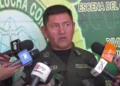 El jefe de la División Homicidios de la Fuerza Especial de Lucha Contra el Crimen (FELCC) de El Alto, coronel René Tambo. Foto: Captura.