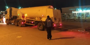 El camión con oxígeno en su arribo a Sucre/Defensoría del Pueblo