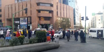 En centro de la sede de gobierno. Foto: Jasiel Vargas