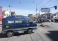 Bloqueo de transportistas en La Paz. Foto: APG