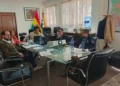 La reunión de autoridades para tratar exportaciones. Foto: Viceministerio de Desarrollo Agropecuario