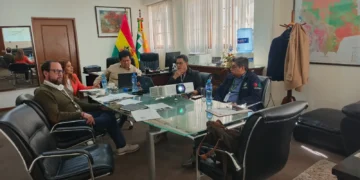 La reunión de autoridades para tratar exportaciones. Foto: Viceministerio de Desarrollo Agropecuario