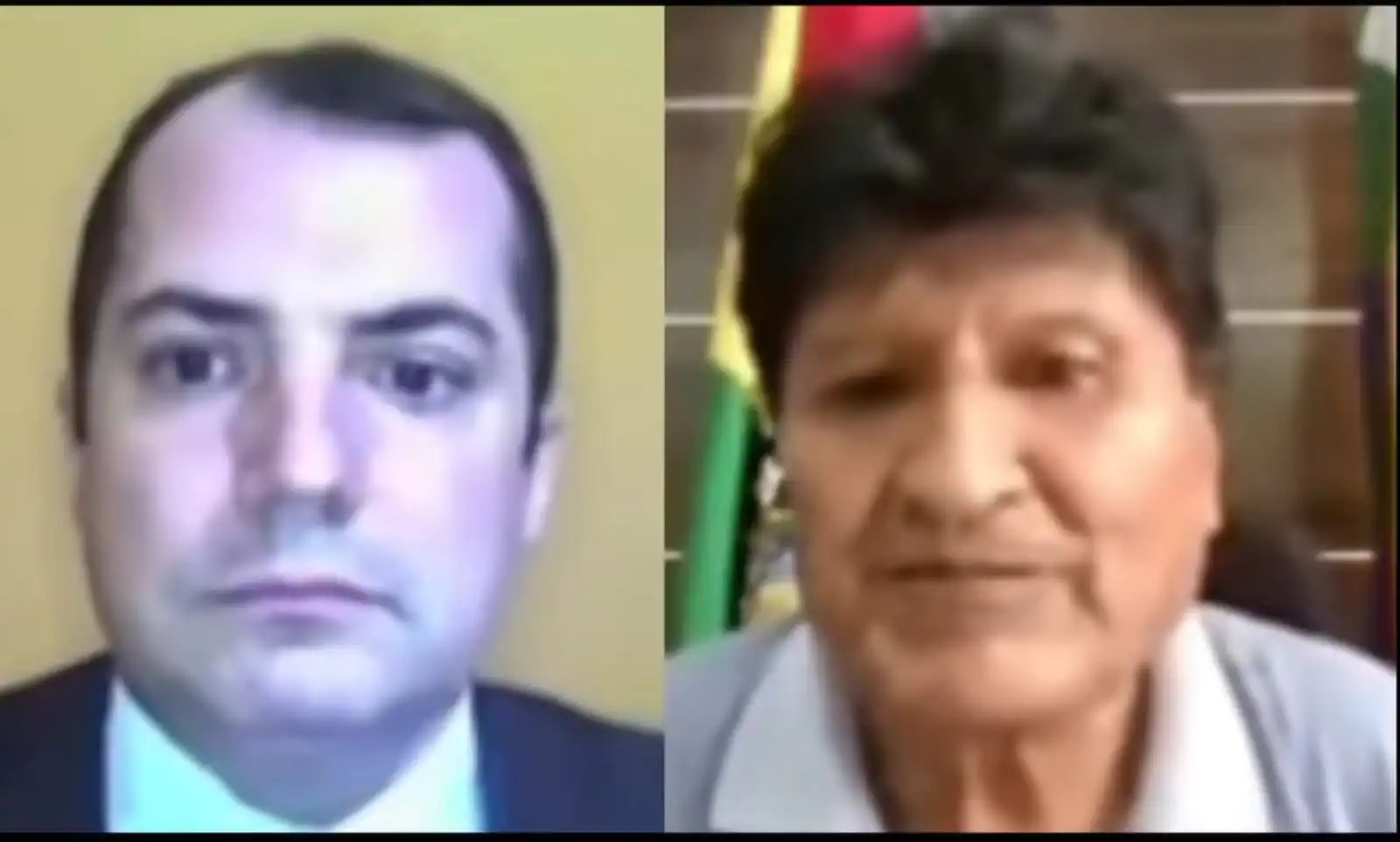Evo tuvo un momento de tensión con un periodista/Captura de pantalla