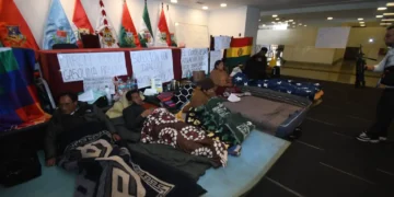 Huelga de hambre instalada en la Asamblea Legislativa Plurinacional.
