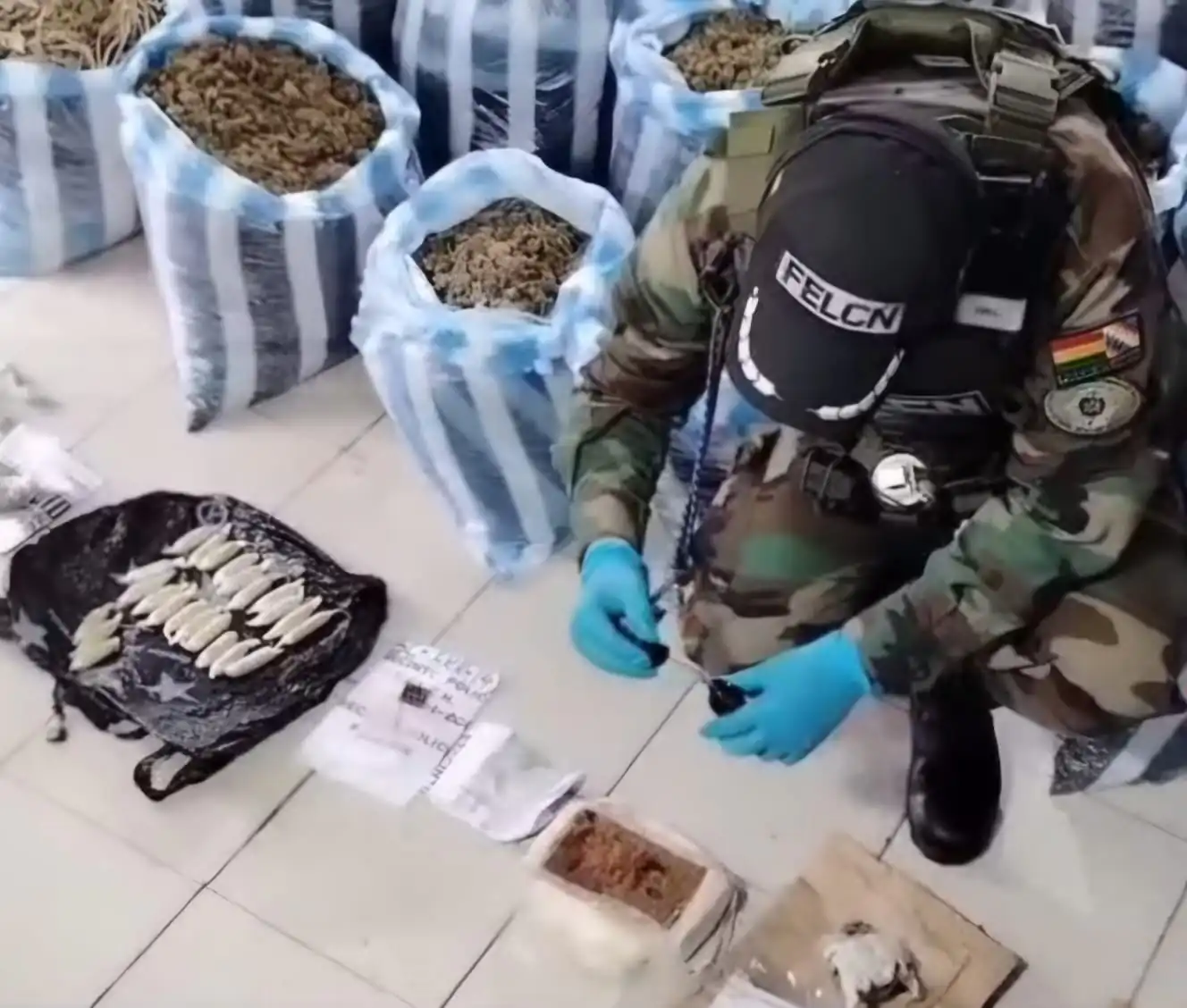 La droga incautada en Santa Cruz/FELCN