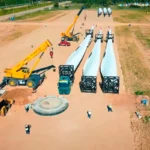Aerogeneradores del Parque Eólico Warnes. Foto: Ende