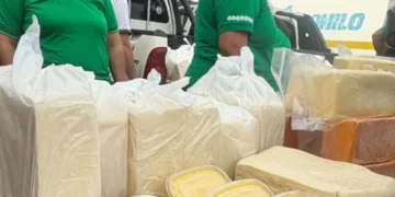 Venta de queso en la feria rotativa. Foto: Radio Continental Online